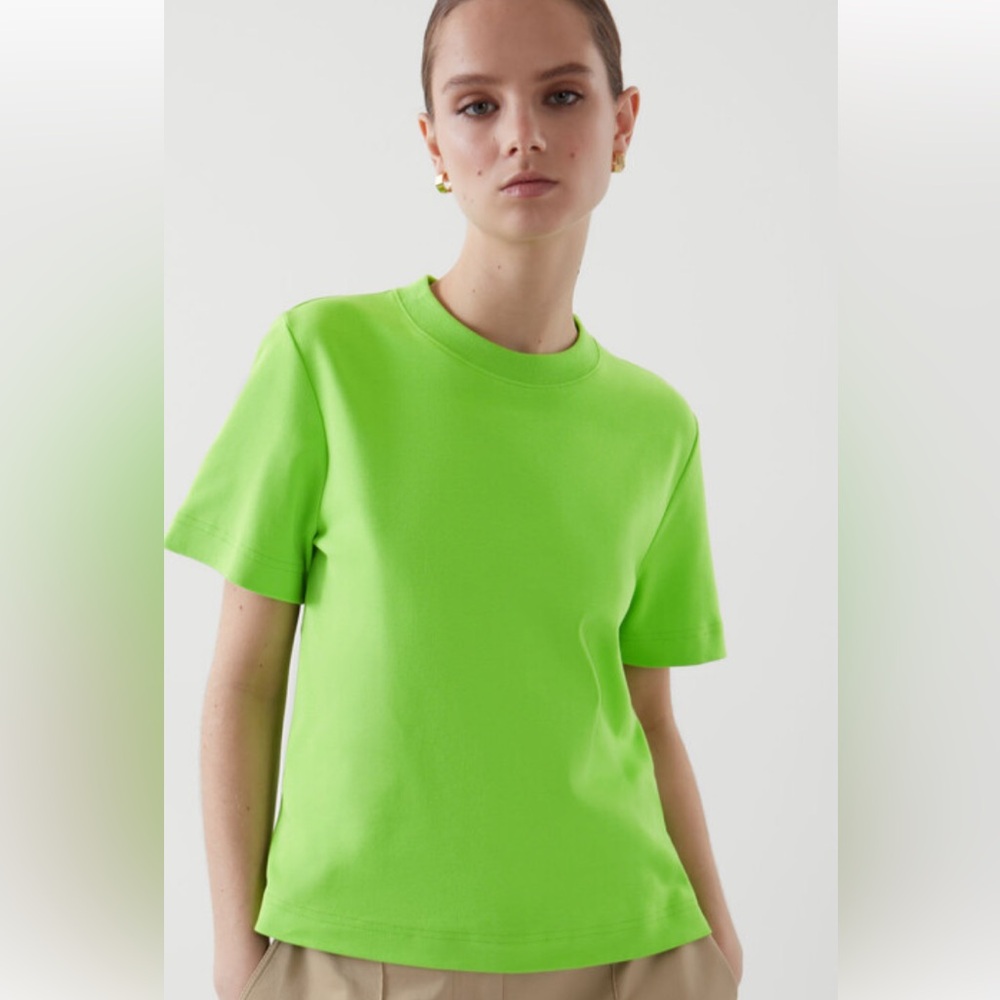 Cos Heavyweight Neon Green T-Shirt